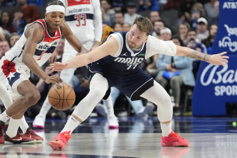 Luka Doncic records 10th triple-double of the season, leads Mavericks past Wizards 112-104